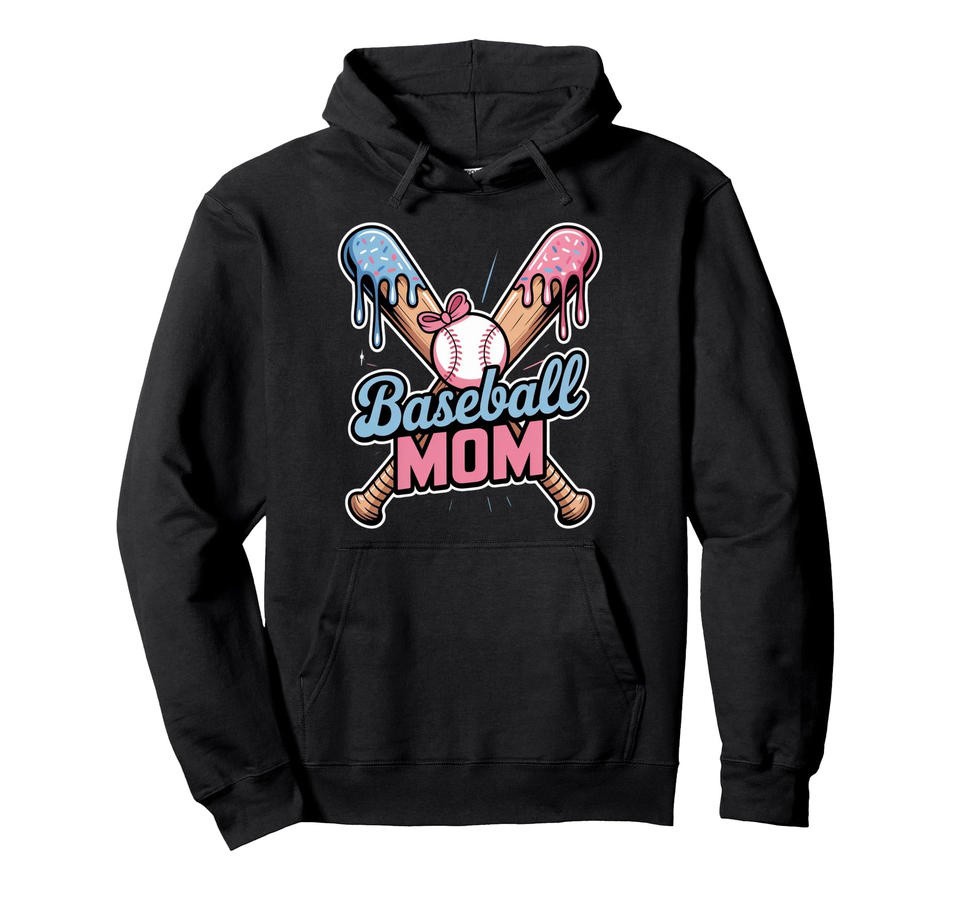 Baseball Mom Ice Cream Drip Game Hoodie - Custom Art Print for Adults - T-Shirt, Sweatshirt, Hoodie