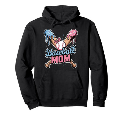 Baseball Mom Ice Cream Drip Game Hoodie - Custom Art Print for Adults - T-Shirt, Sweatshirt, Hoodie