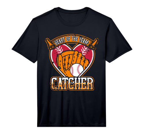 Heart Team Baseball Catcher Gloves T-Shirt - Custom Art Print Unisex - T-Shirt, Sweatshirt, Hoodie
