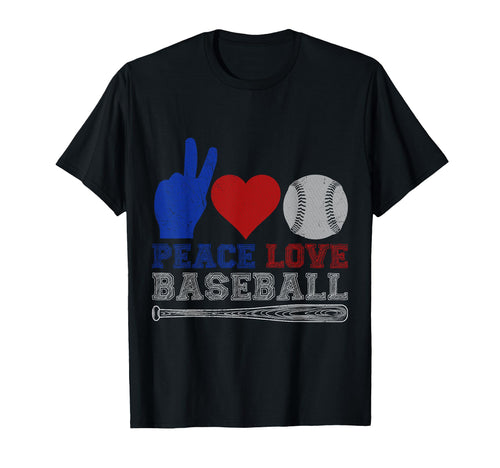 Peace Love Baseball T-Shirt - Trendy Graphic Unisex - T-Shirt, Sweatshirt, Hoodie