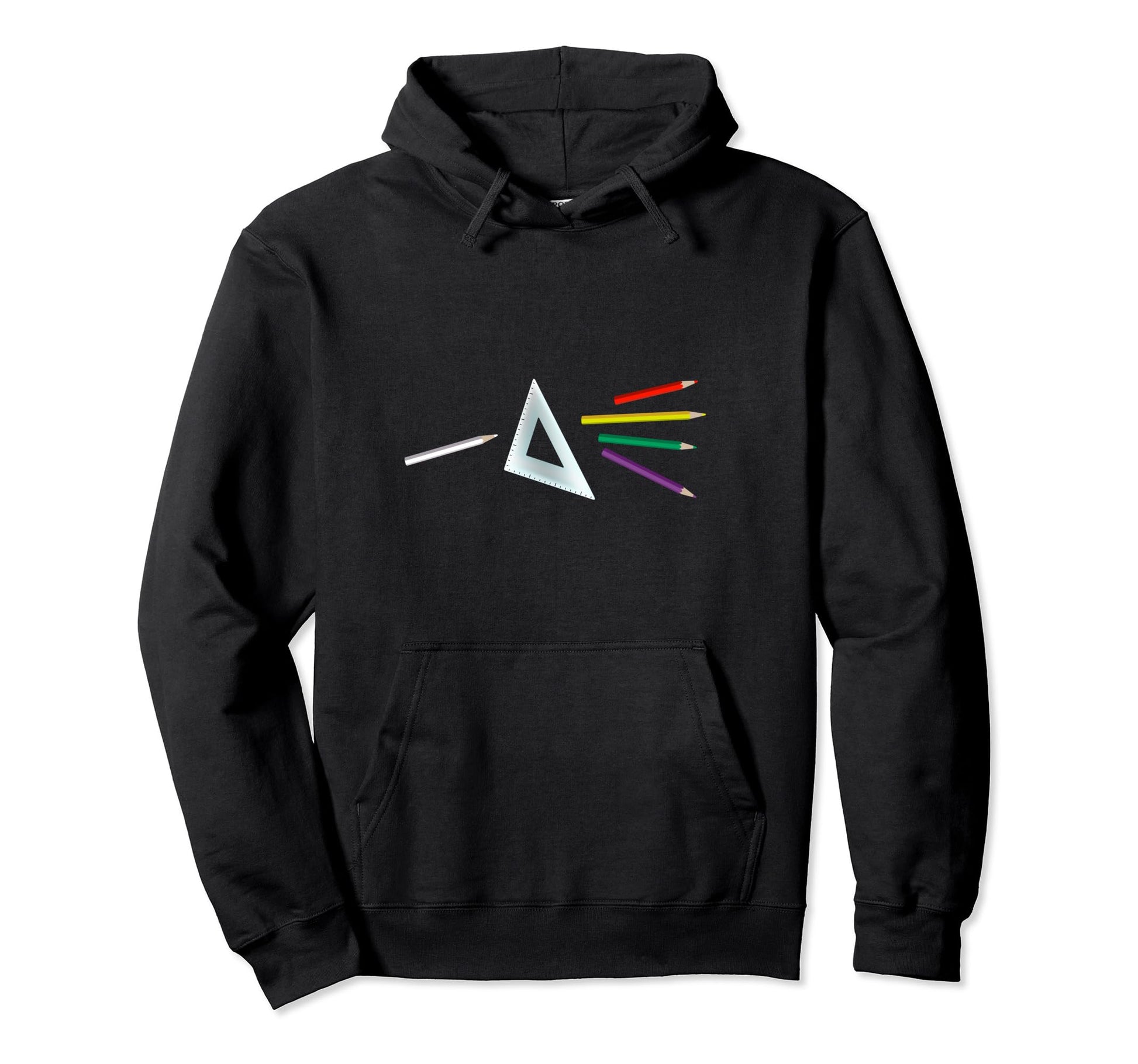 Art Lover Triangle Prism Rainbow Hoodie - Streetwear Style Men Women - T-Shirt, Sweatshirt, Hoodie