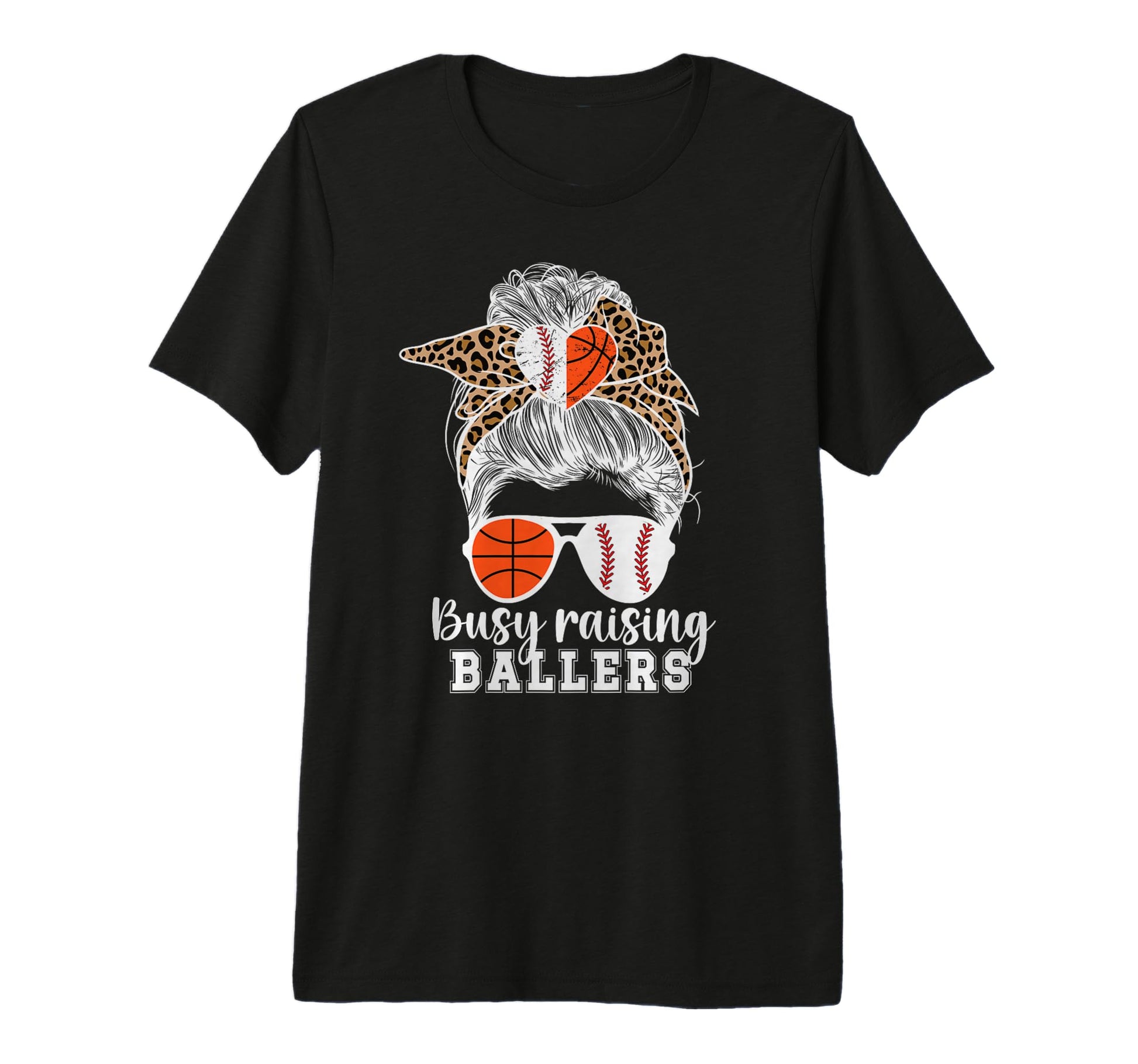 Busy Raising Ballers Baseball Basketball T-Shirt - Trendy Graphic Unisex - T-Shirt, Sweatshirt, Hoodie