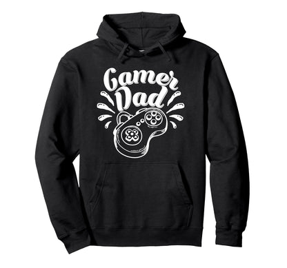 Gamer Dad Gaming Father Fathers Day Hoodie - Trendy Graphic Men Women - T-Shirt, Sweatshirt, Hoodie