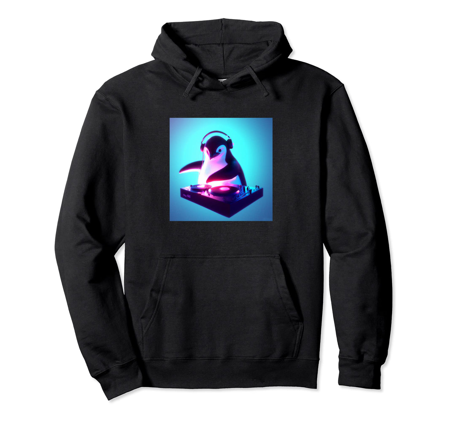 Penguin Vaporwave Dj Aesthetic Hoodie - Casual Everyday Wear Unisex - T-Shirt, Sweatshirt, Hoodie