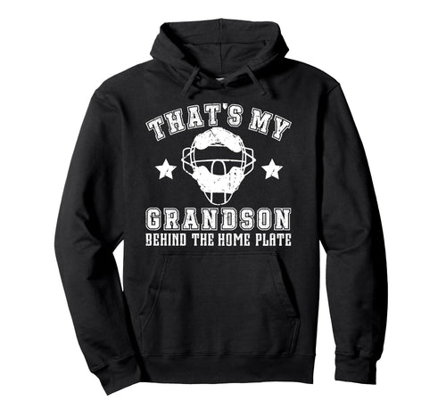 Proud Baseball Catcher Grandpa Baseball Hoodie - Trendy Graphic for Adults - T-Shirt, Sweatshirt, Hoodie