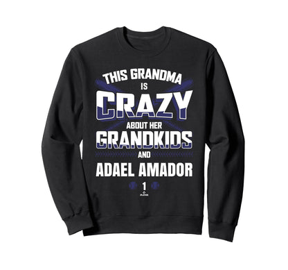 Grandma Crazy Adael Amador Sweatshirt - Aesthetic Graphic Men Women - T-Shirt, Sweatshirt, Hoodie