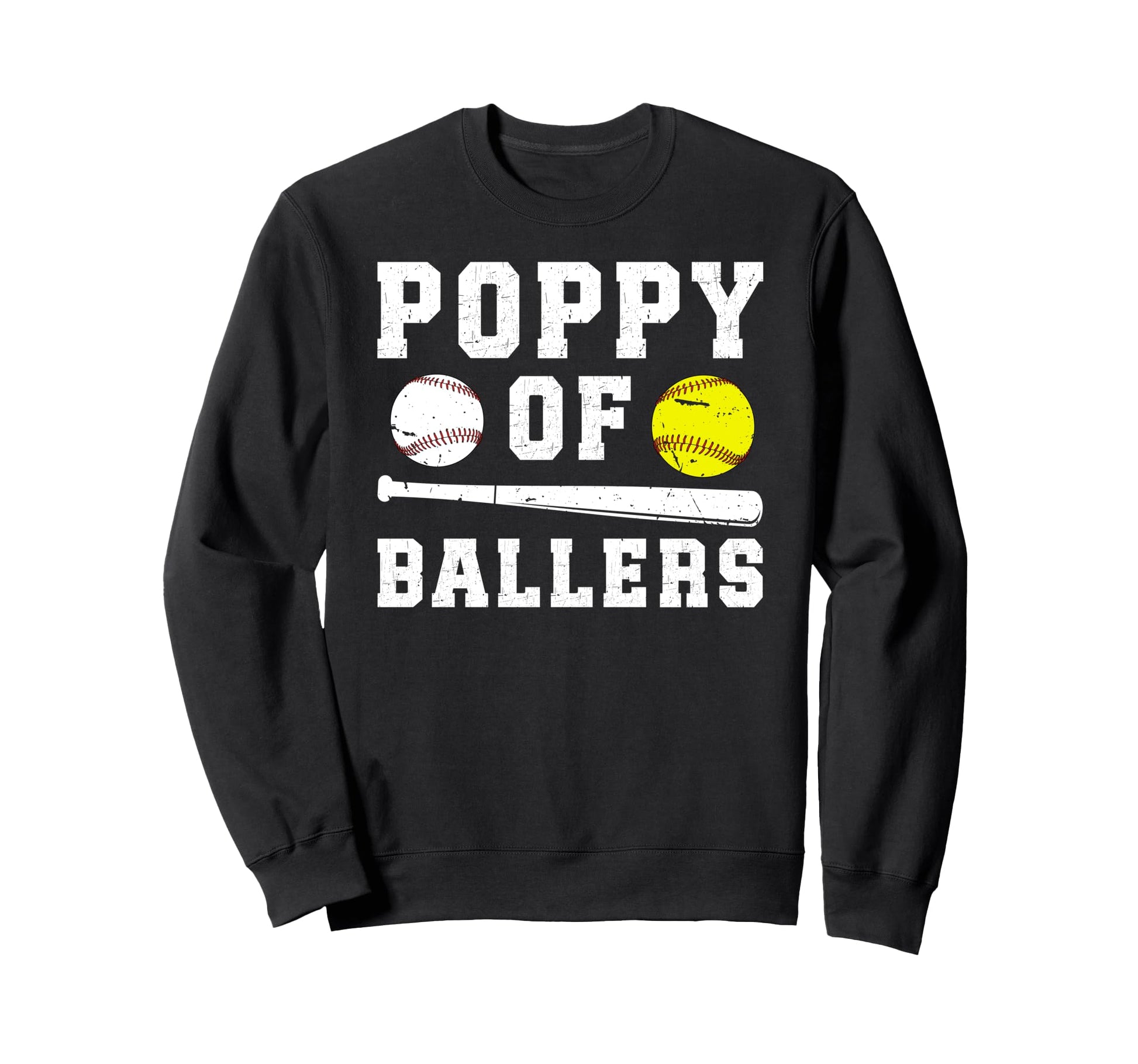 Poppy Ballers Proud Baseball Softball Sweatshirt - Graphic Print Unisex - T-Shirt, Sweatshirt, Hoodie