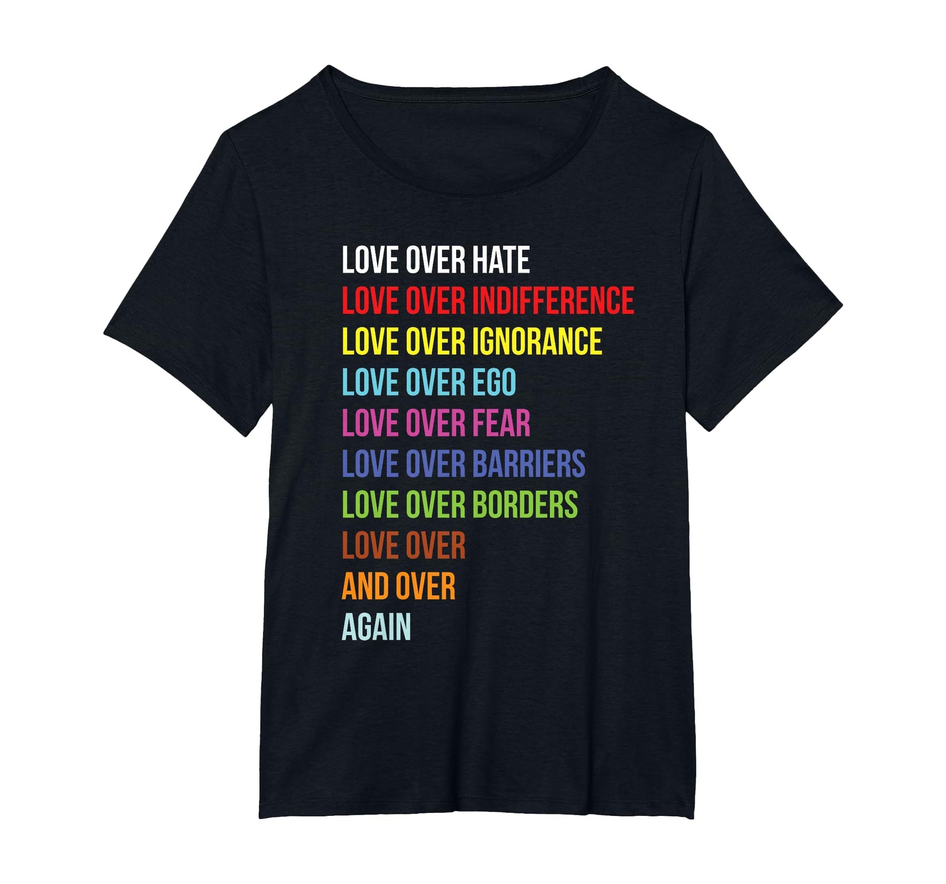 Love Over Hate Over Indifference T-Shirt - Novelty Apparel Men Women - T-Shirt, Sweatshirt, Hoodie