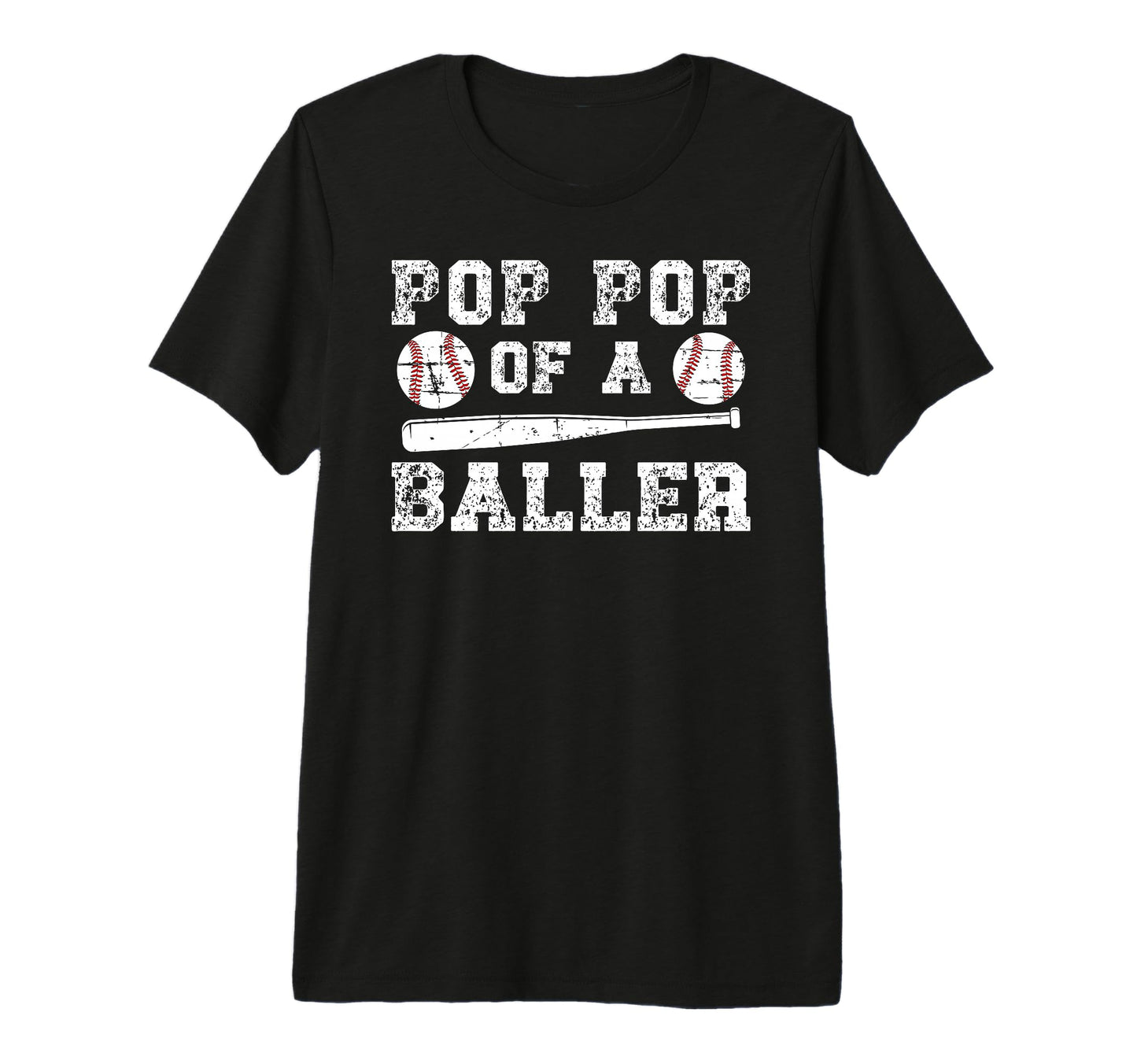 Mens Pop Pop Baller Baseball Pop Pop T-Shirt - Graphic Print for Adults - T-Shirt, Sweatshirt, Hoodie