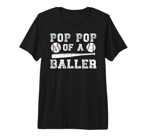 Mens Pop Pop Baller Baseball Pop Pop T-Shirt - Graphic Print for Adults - T-Shirt, Sweatshirt, Hoodie