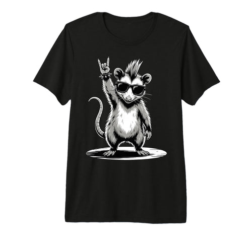 Funny Opossum Loving Rock And Roll T-Shirt - Novelty Apparel Men Women - T-Shirt, Sweatshirt, Hoodie
