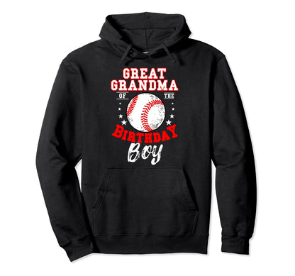Great Grandma Birthday Baseball Theme Bday Hoodie - Minimalist Print Unisex - T-Shirt, Sweatshirt, Hoodie