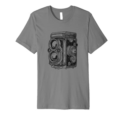 Photography Lovers Camera Sketch T-Shirt - Graphic Print Unisex - T-Shirt, Sweatshirt, Hoodie