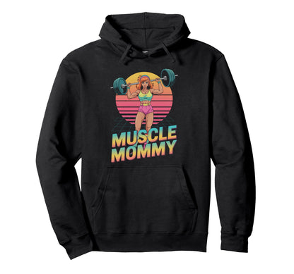 Anime Muscle Mommy Weightlifting Fitness Hoodie - Unique Graphic Unisex - T-Shirt, Sweatshirt, Hoodie