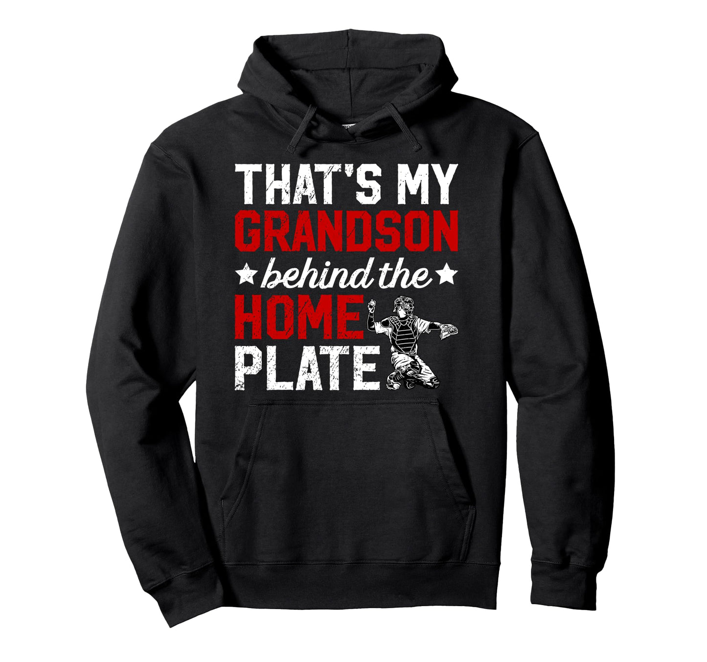 My Grandson Baseball Catcher Grandma Hoodie - Trendy Graphic Unisex - T-Shirt, Sweatshirt, Hoodie