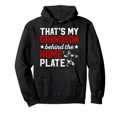 My Grandson Baseball Catcher Grandma Hoodie - Trendy Graphic Unisex - T-Shirt, Sweatshirt, Hoodie