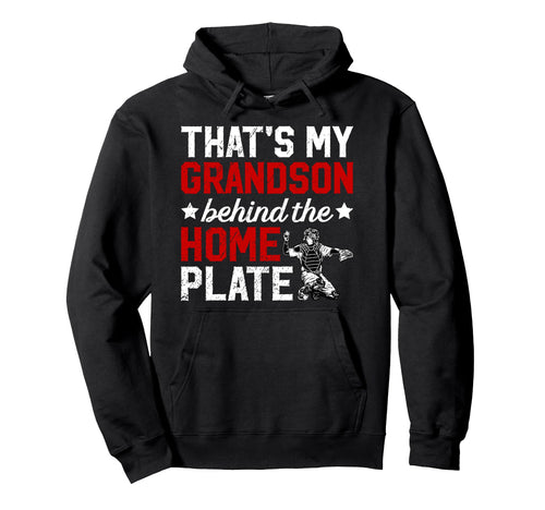 My Grandson Baseball Catcher Grandma Hoodie - Trendy Graphic Unisex - T-Shirt, Sweatshirt, Hoodie