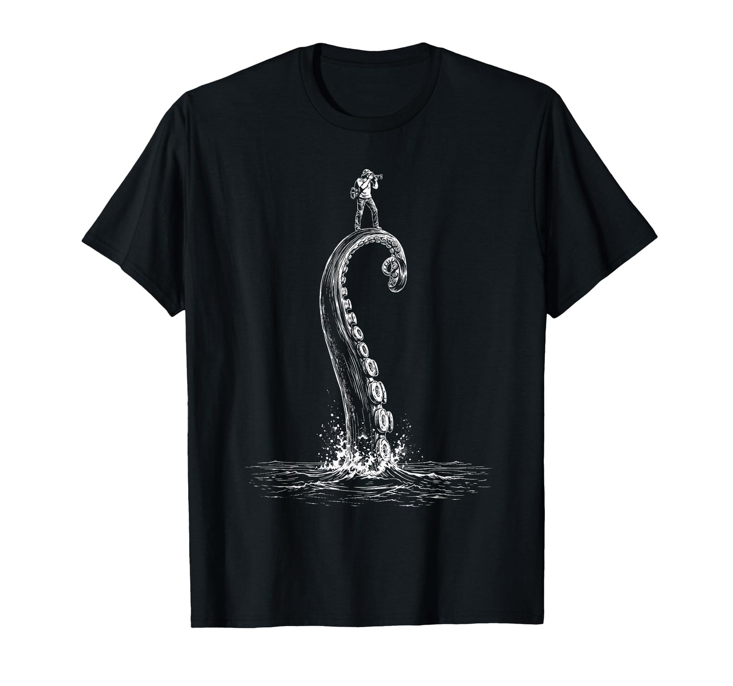 Photographer Octopus Camera T-Shirt - Minimalist Print for Adults - T-Shirt, Sweatshirt, Hoodie