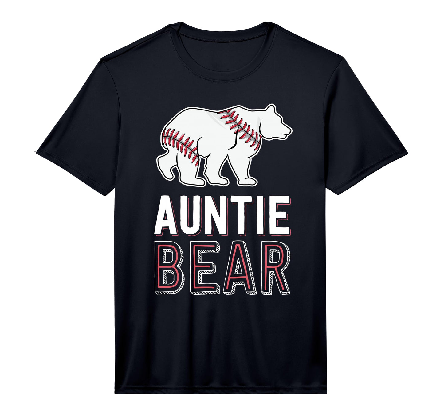 Auntie Bear Baseball Aunt Shirts T-Shirt - Casual Everyday Wear for Adults - T-Shirt, Sweatshirt, Hoodie