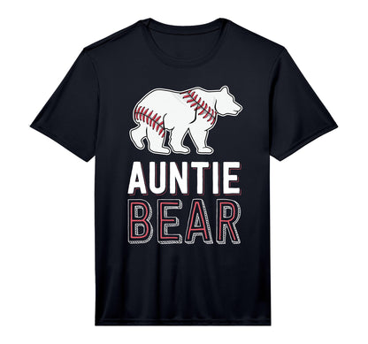Auntie Bear Baseball Aunt Shirts T-Shirt - Casual Everyday Wear for Adults - T-Shirt, Sweatshirt, Hoodie