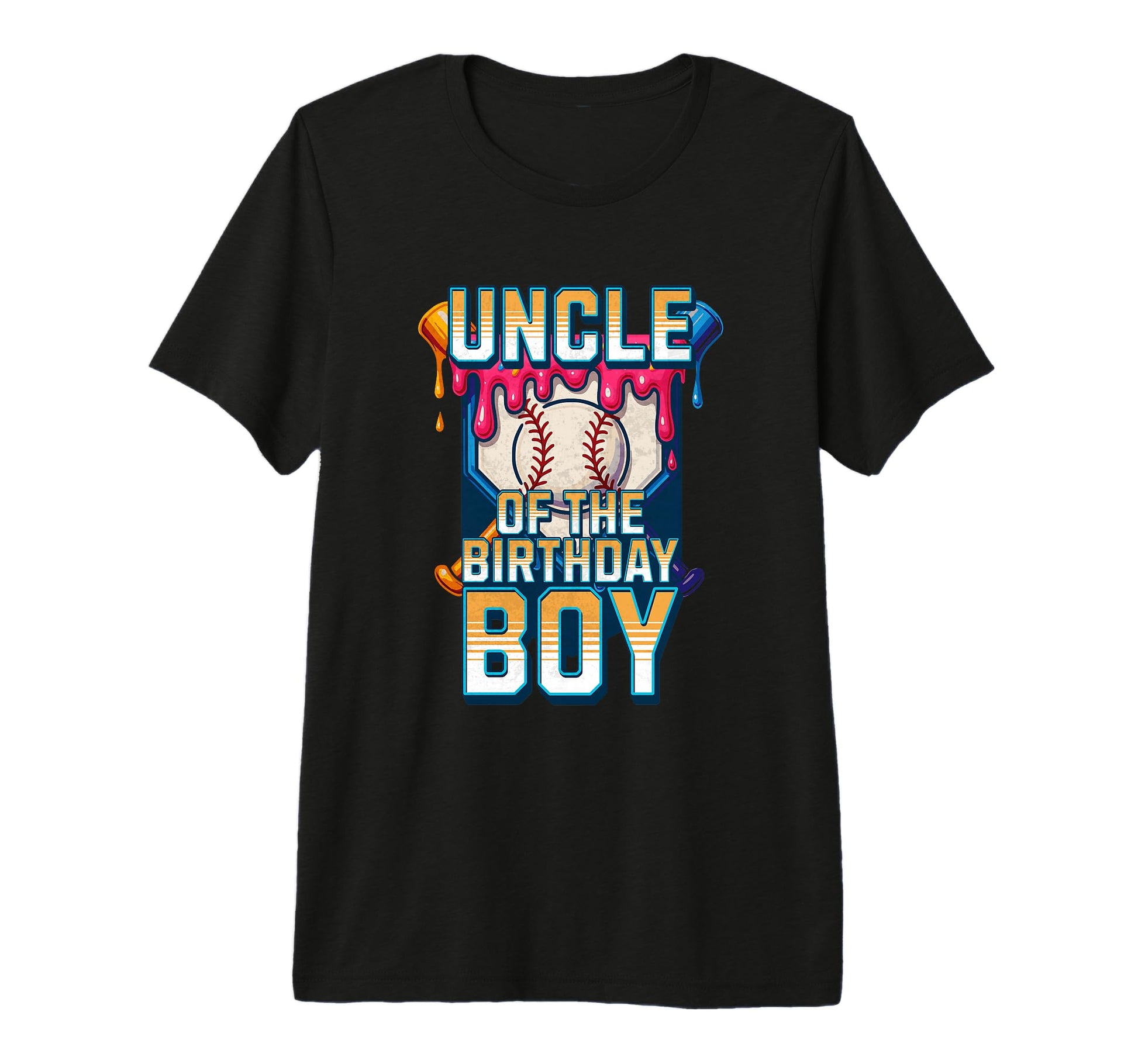 Uncle Birthday Baseball Ice Cream T-Shirt - Casual Everyday Wear Men Women - T-Shirt, Sweatshirt, Hoodie
