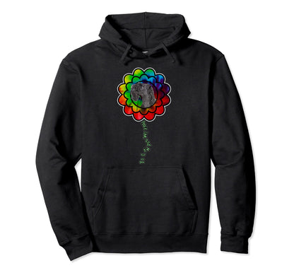 Peace Love Flower Dog Kerry Blue Terrier Hoodie - Trendy Graphic for Adults - T-Shirt, Sweatshirt, Hoodie