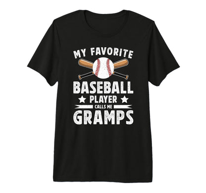 Mens My Favorite Baseball Player Gramps T-Shirt - Aesthetic Graphic Unisex - T-Shirt, Sweatshirt, Hoodie