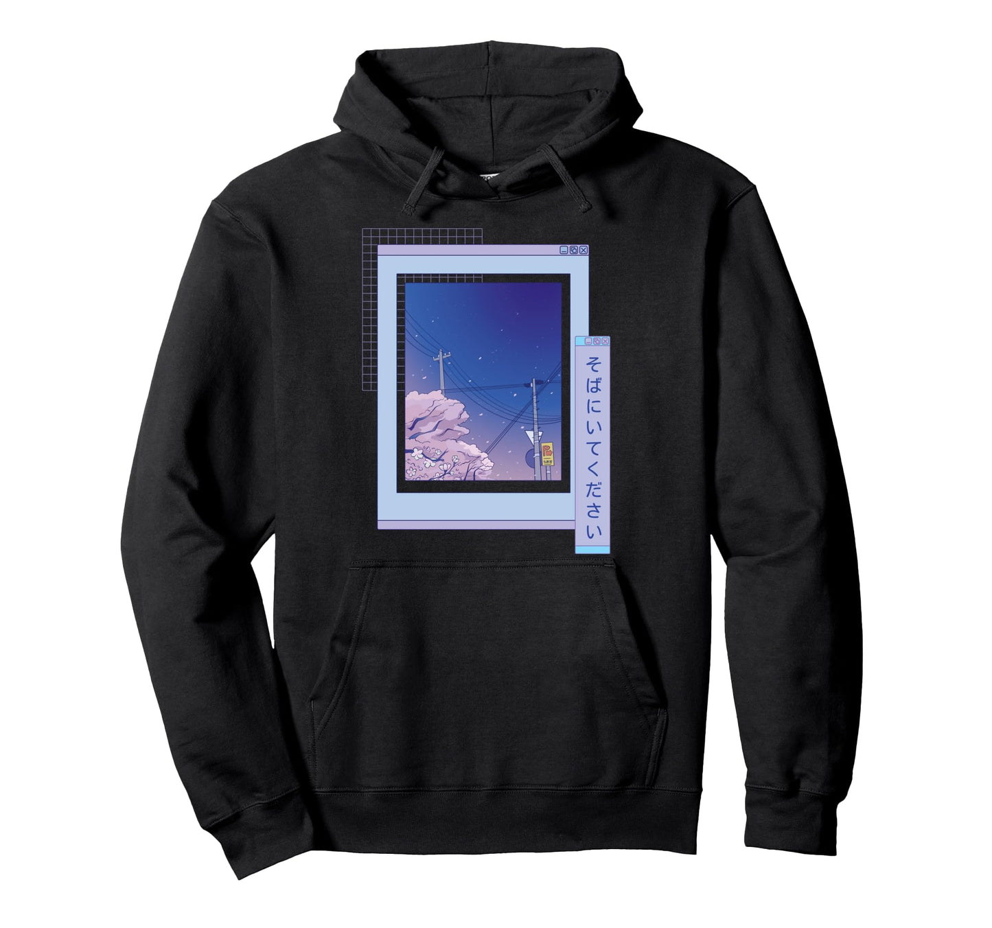 Japanese Landscape Cherry Blossom Street Hoodie - Custom Art Print Unisex - T-Shirt, Sweatshirt, Hoodie