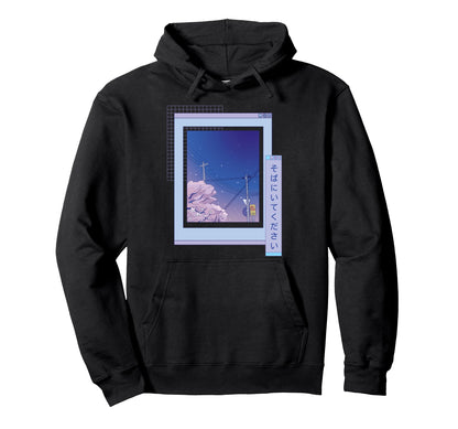 Japanese Landscape Cherry Blossom Street Hoodie - Custom Art Print Unisex - T-Shirt, Sweatshirt, Hoodie