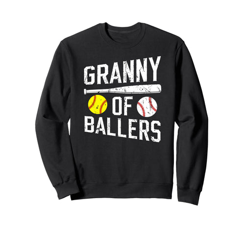 Granny Ballers Proud Baseball Sweatshirt - Minimalist Print for Adults - T-Shirt, Sweatshirt, Hoodie