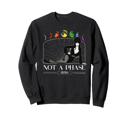 Elvira Its Not Phase Pride Sweatshirt - Fun Novelty Design for Adults - T-Shirt, Sweatshirt, Hoodie