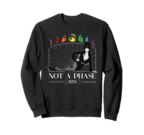 Elvira Its Not Phase Pride Sweatshirt - Fun Novelty Design for Adults - T-Shirt, Sweatshirt, Hoodie