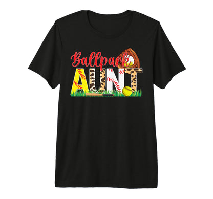Ballpark Aunt Softball Baseball T-Shirt - Aesthetic Graphic for Adults - T-Shirt, Sweatshirt, Hoodie