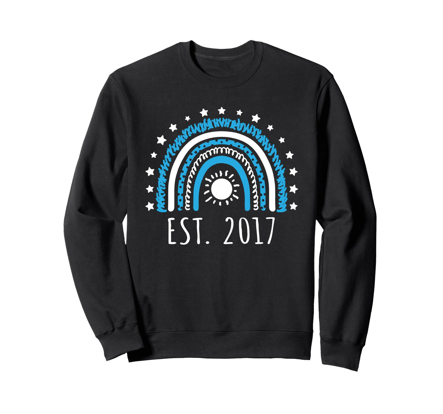 Est 2017 Rainbow Established 2017 Sweatshirt - Custom Art Print Men Women - T-Shirt, Sweatshirt, Hoodie