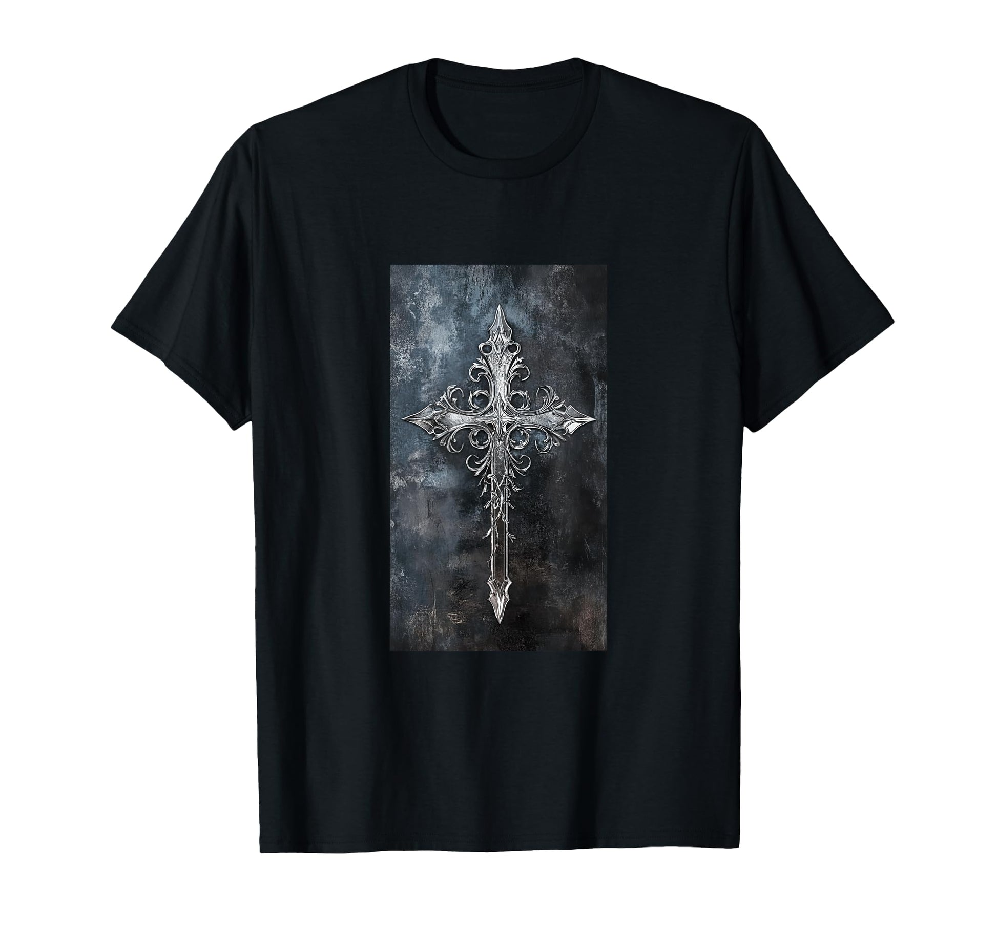 Gothic Cross Grunge Aesthetic Y2K Goth T-Shirt - Graphic Print for Adults - T-Shirt, Sweatshirt, Hoodie