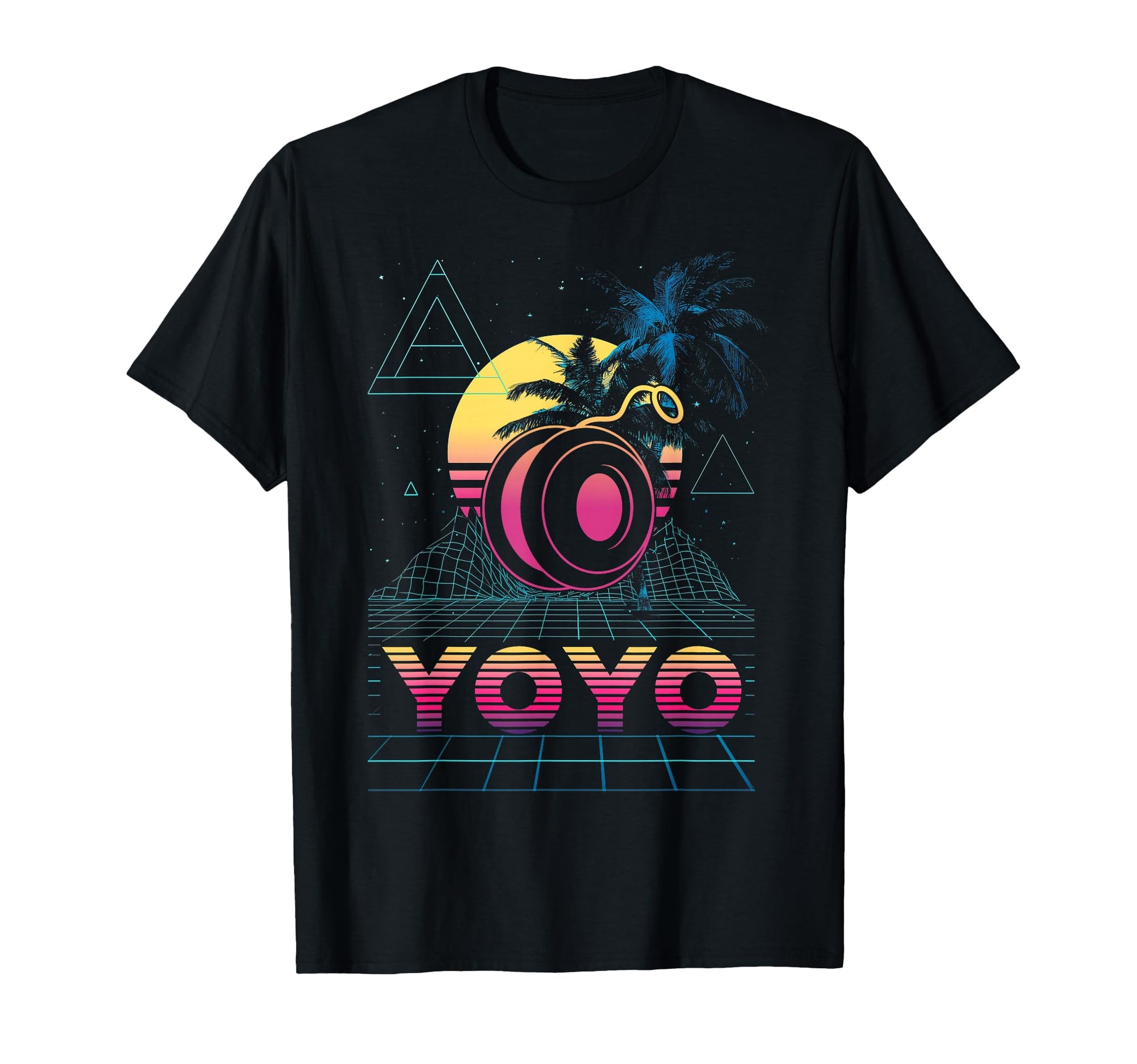 Yoyo Toy Vaporwave Aesthetic Sunset T-Shirt - Graphic Print Unisex - T-Shirt, Sweatshirt, Hoodie