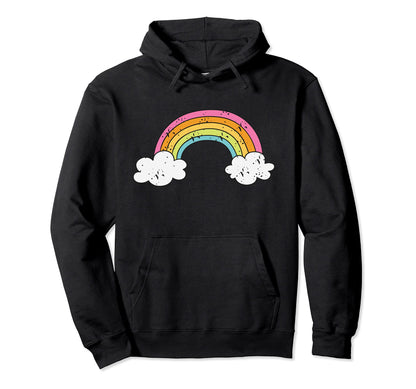 Elegant Rainbow 80S Gift Hoodie - Graphic Print Men Women - T-Shirt, Sweatshirt, Hoodie