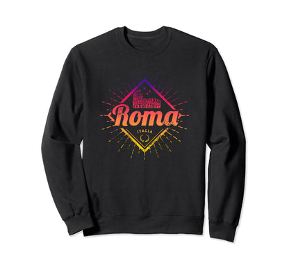 Rome Italy Colosseum Rainbow Sweatshirt - Unique Graphic for Adults - T-Shirt, Sweatshirt, Hoodie