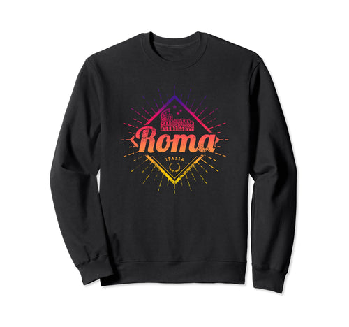 Rome Italy Colosseum Rainbow Sweatshirt - Unique Graphic for Adults - T-Shirt, Sweatshirt, Hoodie