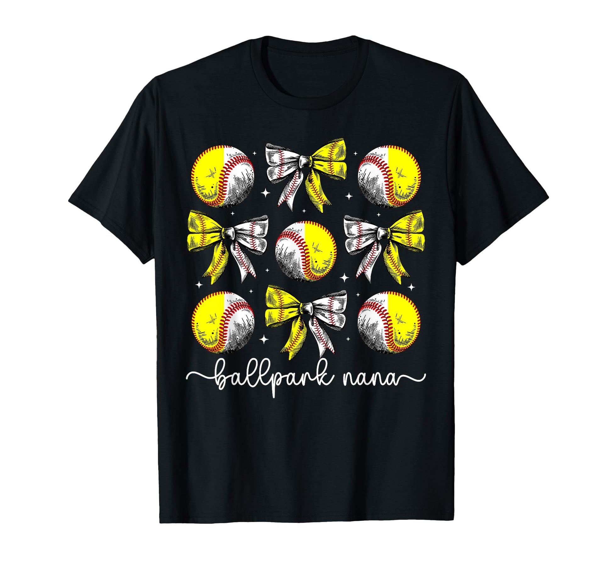 Ballpark Nana Coquette Softball T-Shirt - Aesthetic Graphic for Adults - T-Shirt, Sweatshirt, Hoodie