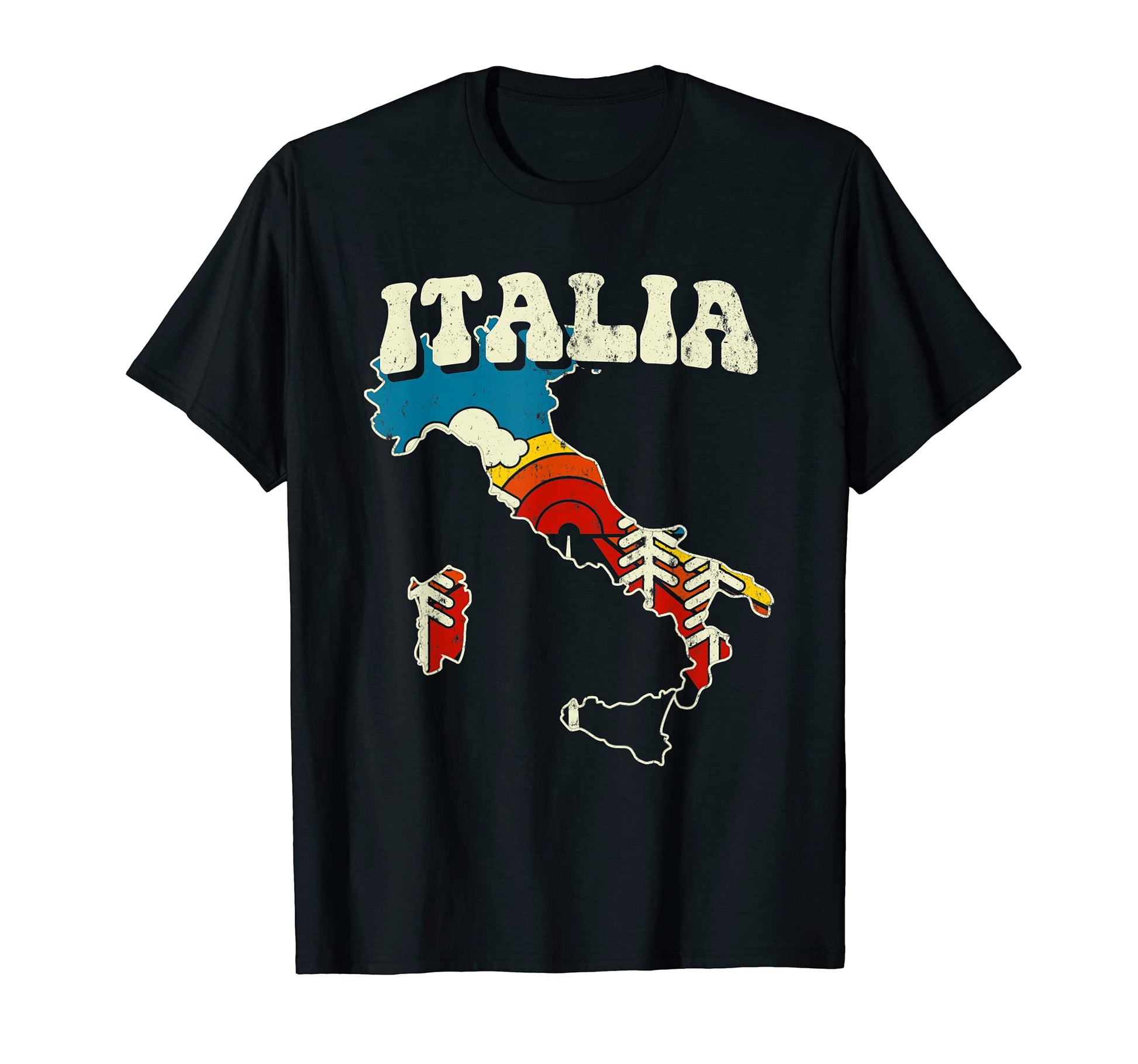 Italy Italian Country Rainbow 70S T-Shirt - Casual Everyday Wear Men Women - T-Shirt, Sweatshirt, Hoodie