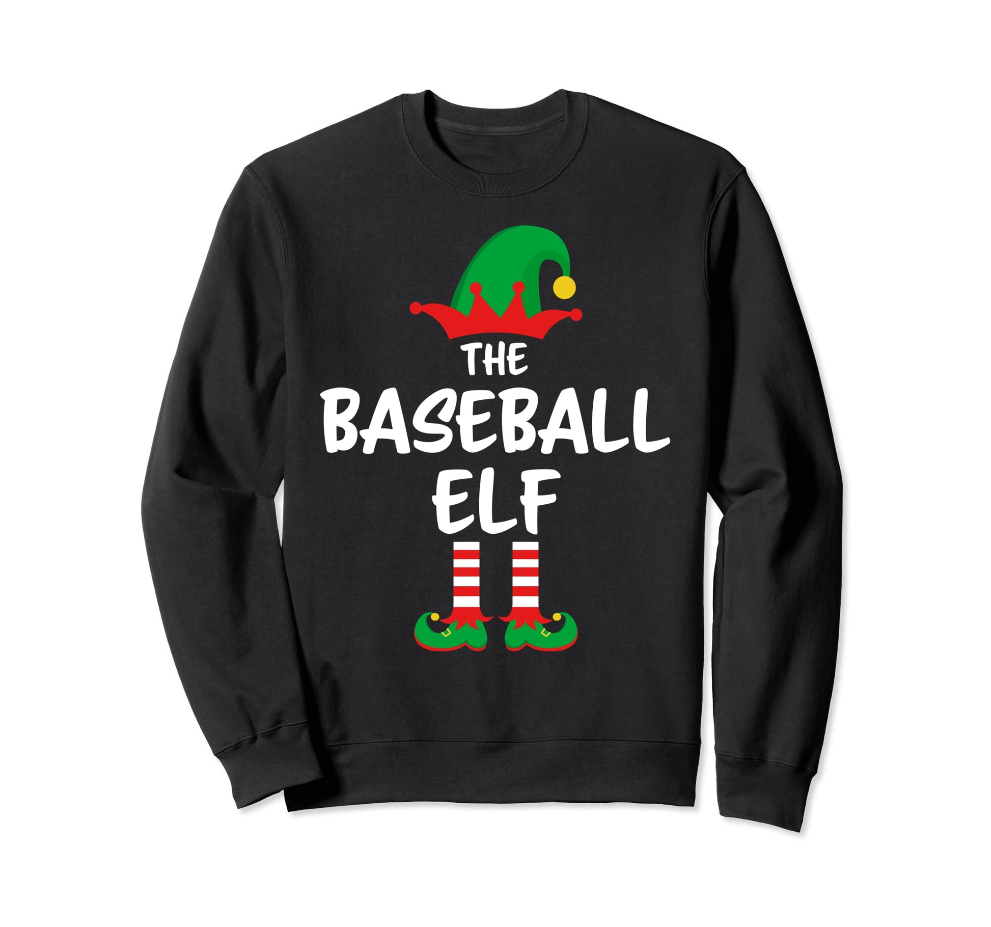 Baseball Elf Matching Family Sweatshirt - Fun Novelty Design Men Women - T-Shirt, Sweatshirt, Hoodie