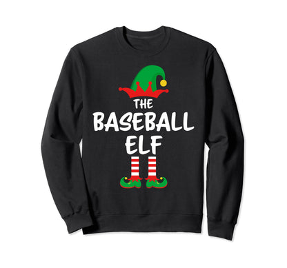 Baseball Elf Matching Family Sweatshirt - Fun Novelty Design Men Women - T-Shirt, Sweatshirt, Hoodie