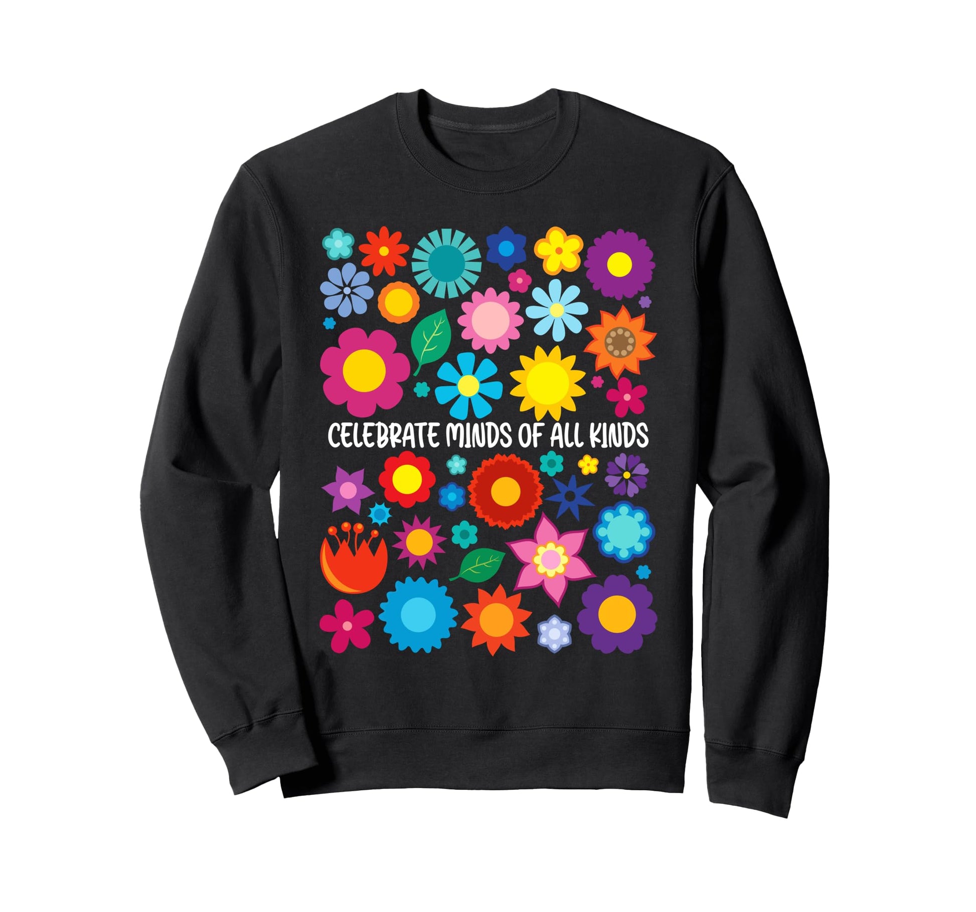 Boho Celebrate Minds All Kinds Autism Sweatshirt - Trendy Graphic Unisex - T-Shirt, Sweatshirt, Hoodie