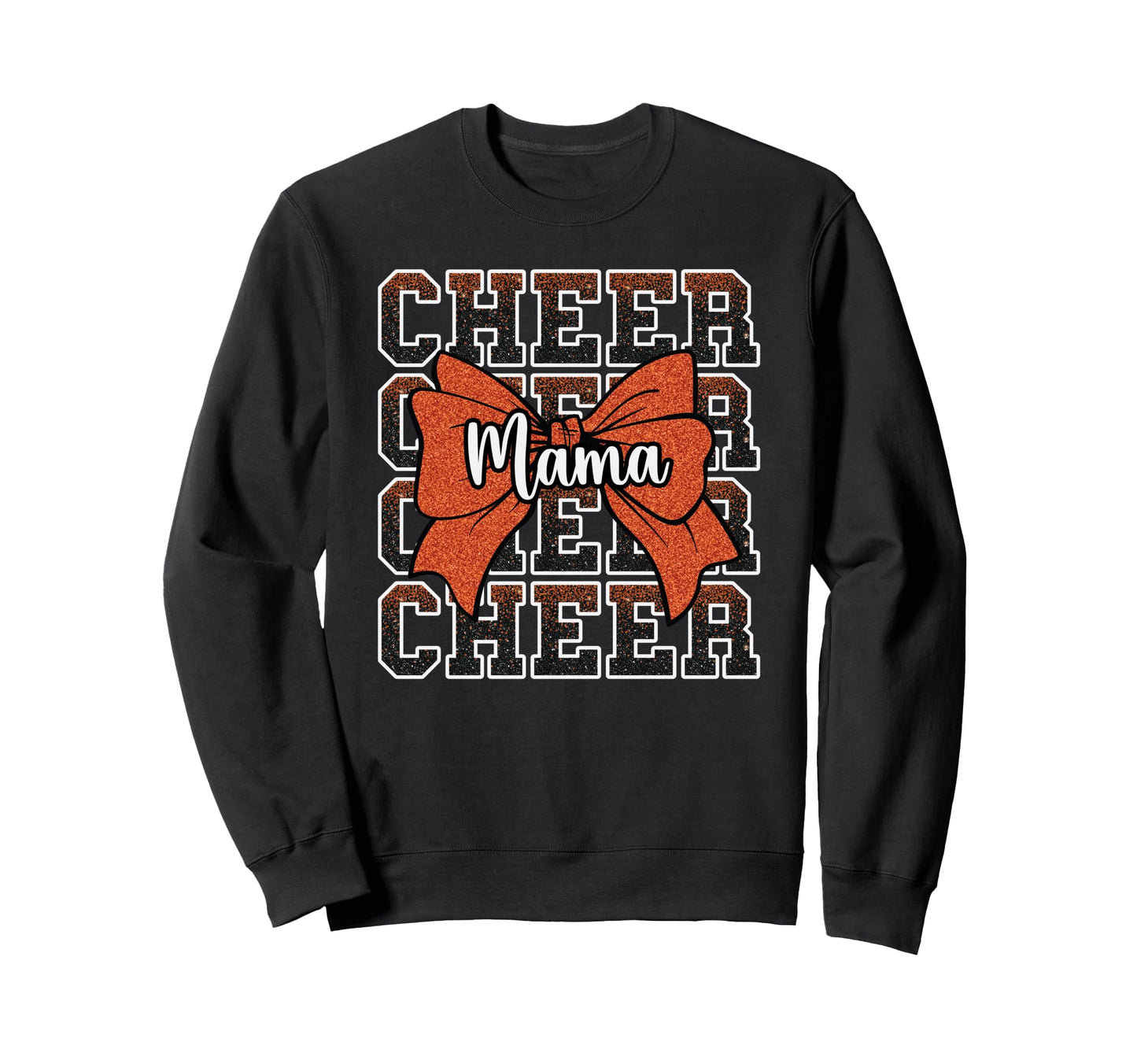 Cheer Mama Mom Bow Sport Sweatshirt - Custom Art Print for Adults - T-Shirt, Sweatshirt, Hoodie