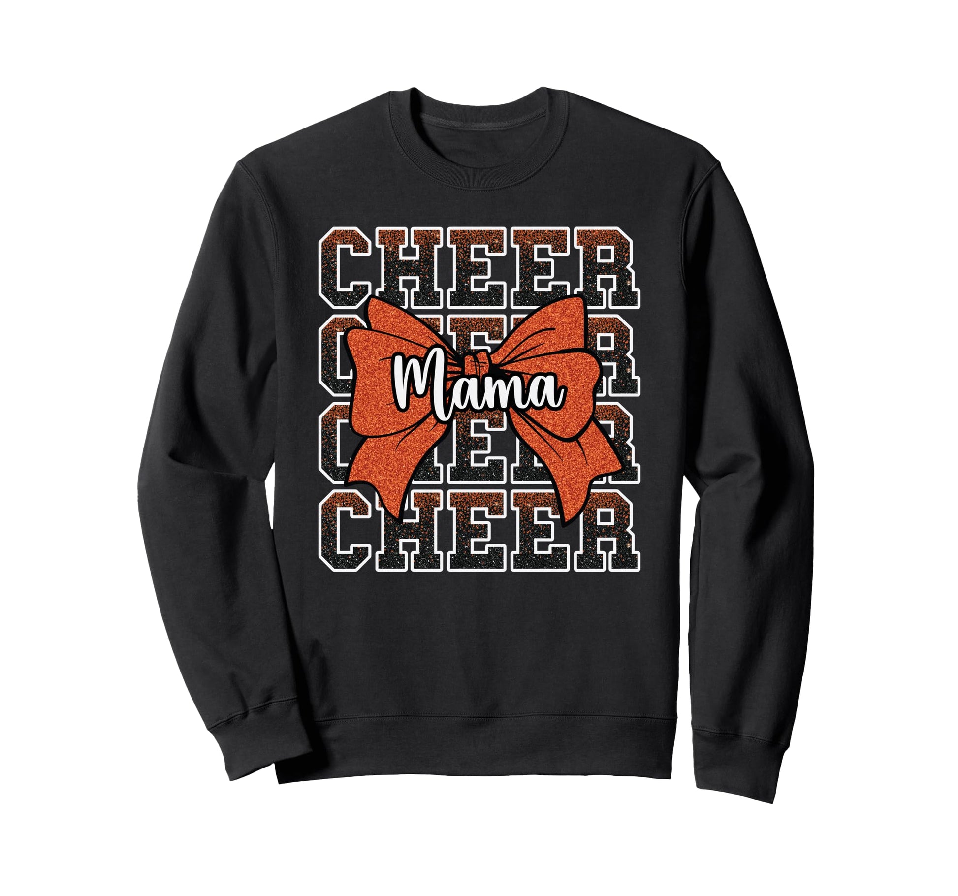 Cheer Mama Mom Bow Sport Sweatshirt - Custom Art Print for Adults - T-Shirt, Sweatshirt, Hoodie