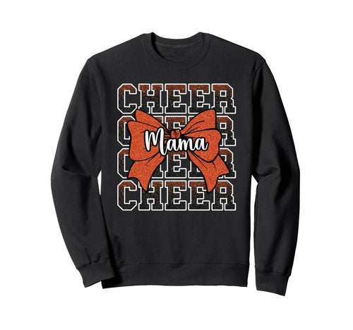 Cheer Mama Mom Bow Sport Sweatshirt - Custom Art Print for Adults - T-Shirt, Sweatshirt, Hoodie
