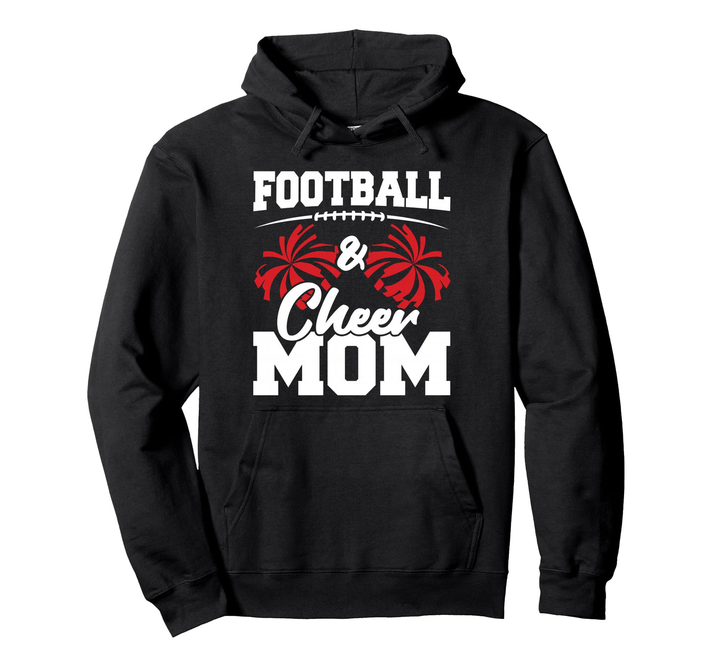 Football And Cheer Mom High School Hoodie - Aesthetic Graphic Unisex - T-Shirt, Sweatshirt, Hoodie