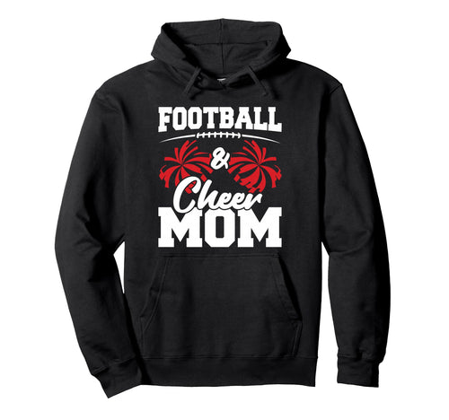 Football And Cheer Mom High School Hoodie - Aesthetic Graphic Unisex - T-Shirt, Sweatshirt, Hoodie