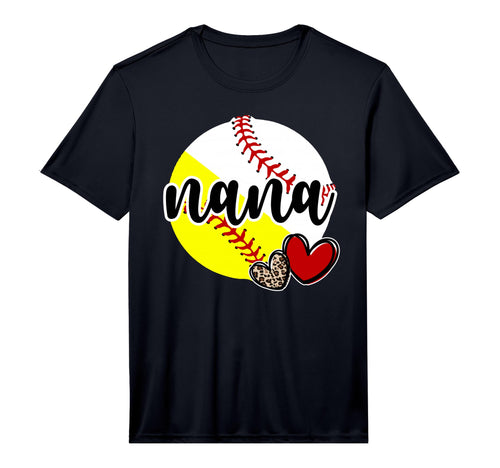Mens Baseball Softball Nana Proud T-Shirt - Trendy Graphic for Adults - T-Shirt, Sweatshirt, Hoodie